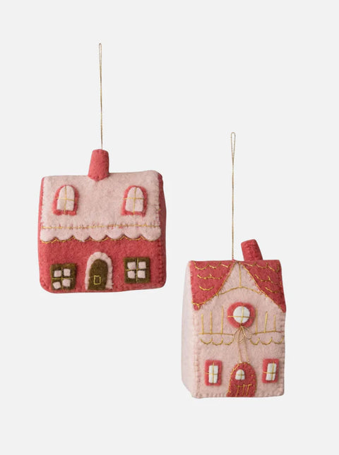 Wool Felt House Ornament 2 Styles
