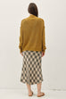Chunky Ribbed Knit Raw Seam Cardigan