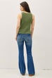 Wool Blend Chunky Ribbed V-neck Sweater Vest