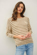 Waffle Knit Dolman Sleeve Sweater
