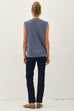 Varsity Style Button Up Sweater Vest With Pockets
