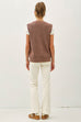 Varsity Style Button Up Sweater Vest With Pockets
