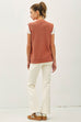 Varsity Style Button Up Sweater Vest With Pockets
