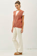 Varsity Style Button Up Sweater Vest With Pockets