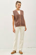 Varsity Style Button Up Sweater Vest With Pockets
