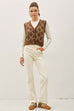 Argyle Pattern Varsity Style Sweater Vest