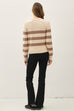 Cropped Long Sleeve Large Stripe Sweater