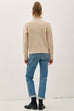 Cable Knit zip Up Sweater Jacket with High Collar