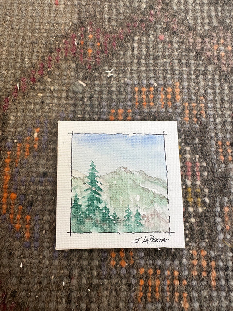 2 1/2” x 2 1/2” Canvas Watercolor
