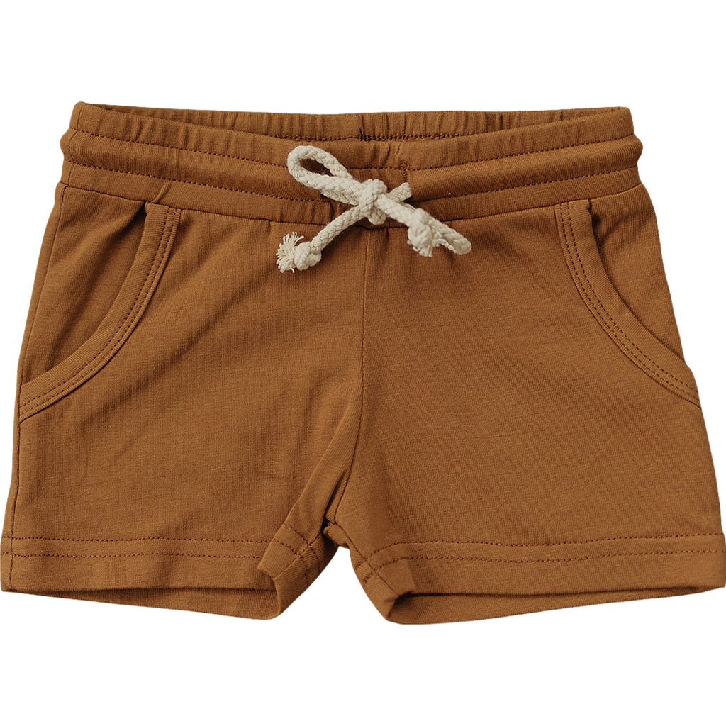 Mustard Pocket Cotton Shorts