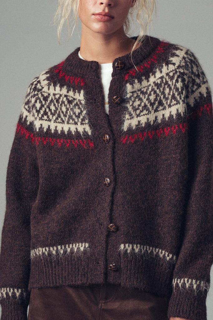Nordic Fair Isle Sweater Cardigan