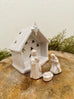 Stoneware Holy Family Tealight Holder with Star Cut out