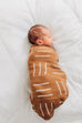 Mustard Mudcloth Muslin Swaddle Blanket