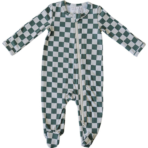 Green Checkered Zipper