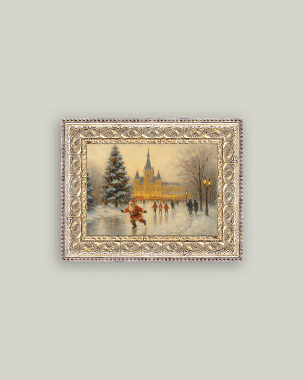 Skating Santa Frame