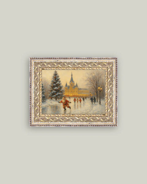Skating Santa Frame
