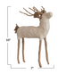 Quilted Cotton Fabric & Wire Reindeer, Cream Color & Natural