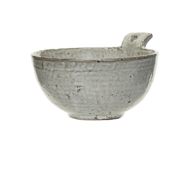 Stoneware Bowl with Handle