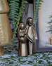 Holy Family Cast Aluminum Antique Gold Finish Set of 2