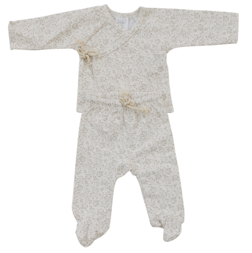 Cream Vines Cotton Layette Set