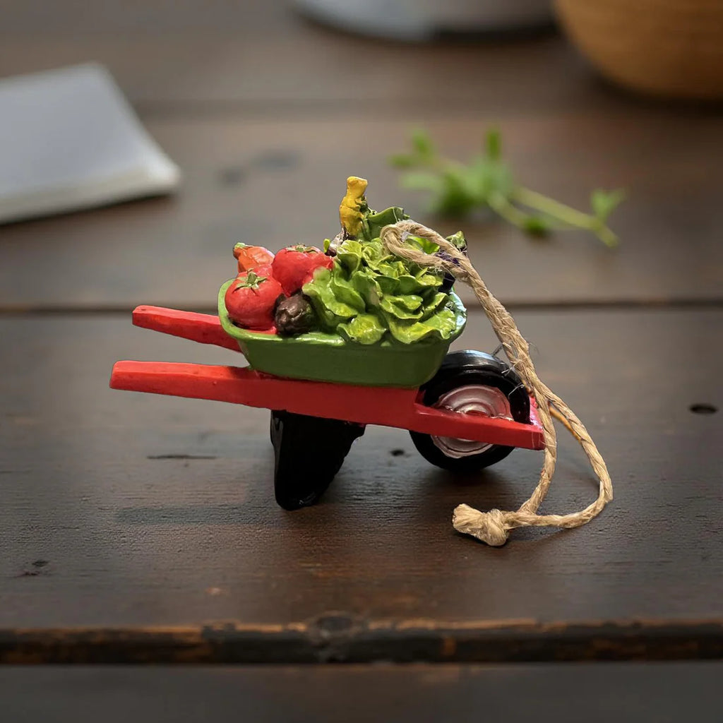 Resin Vegetable Cart Ornament