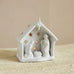 Stoneware Holy Family Tealight Holder with Star Cut-Outs