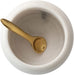 Marble Pinch Pot w/ Brass Spoon, Set of 2