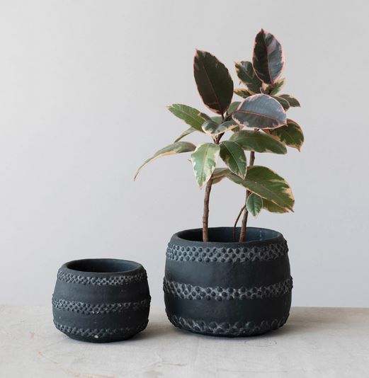 Terra Cotta Planter with Raised Dots