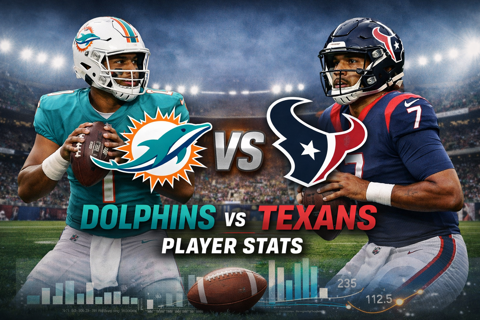 Miami Dolphins vs Texans Match Player Stats Breakdown