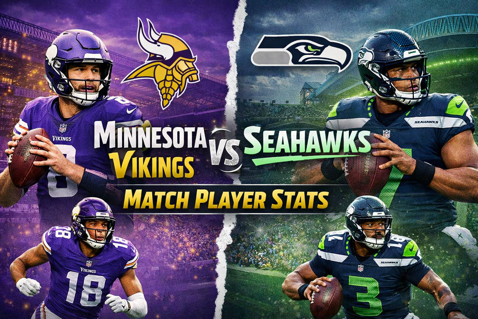 Minnesota Vikings vs Seahawks Match Player Stats