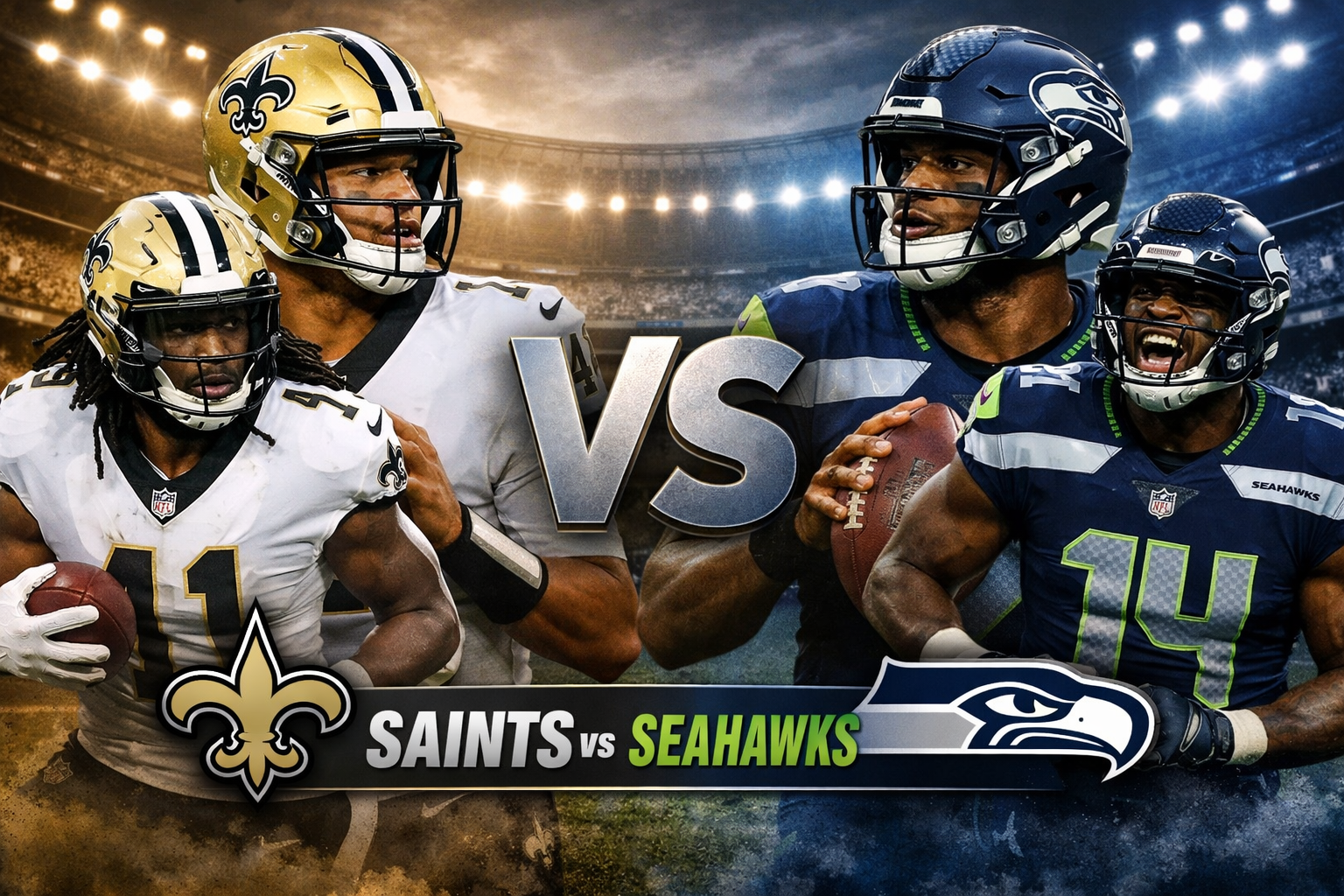 New Orleans Saints vs Seahawks Match Player Stats