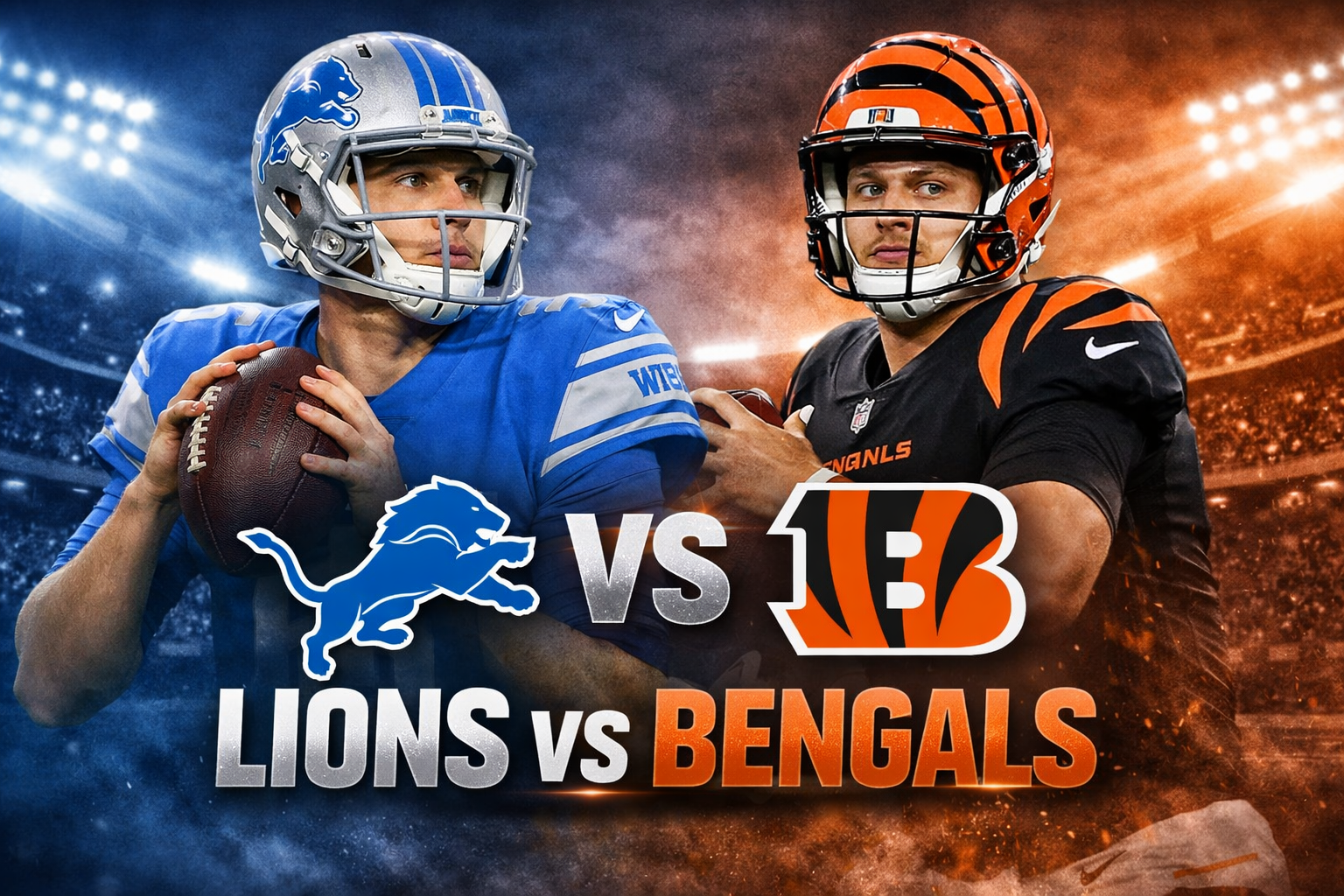 Detroit Lions vs Bengals Match Player Stats