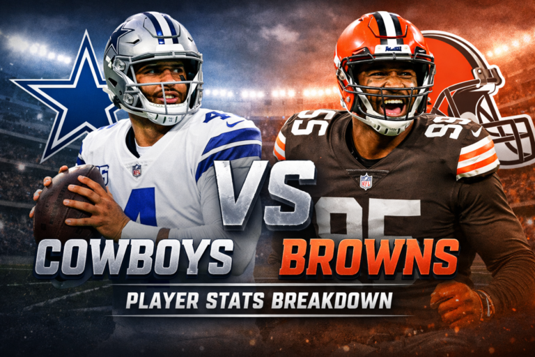 Dallas Cowboys vs Browns Match Player Stats Analysis