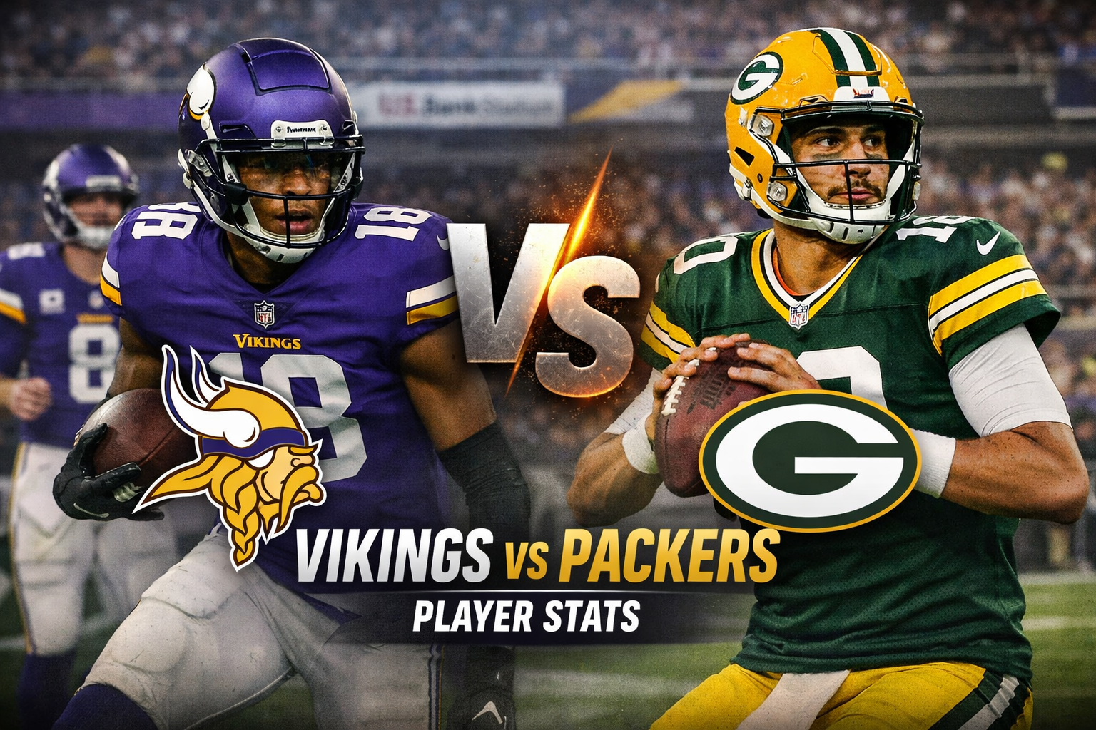 Minnesota Vikings vs Green Bay Packers Match Player Stats