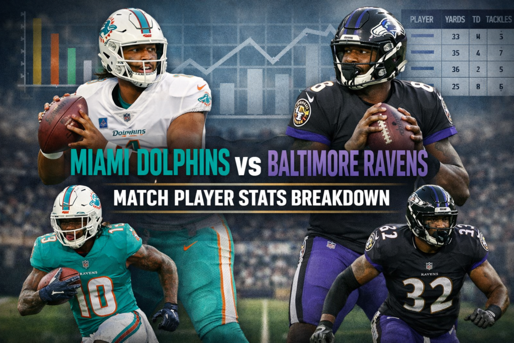 Miami Dolphins vs Ravens Match Player Stats Breakdown