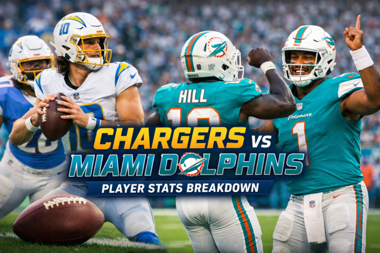 Chargers vs Miami Dolphins Match Player Stats Breakdown