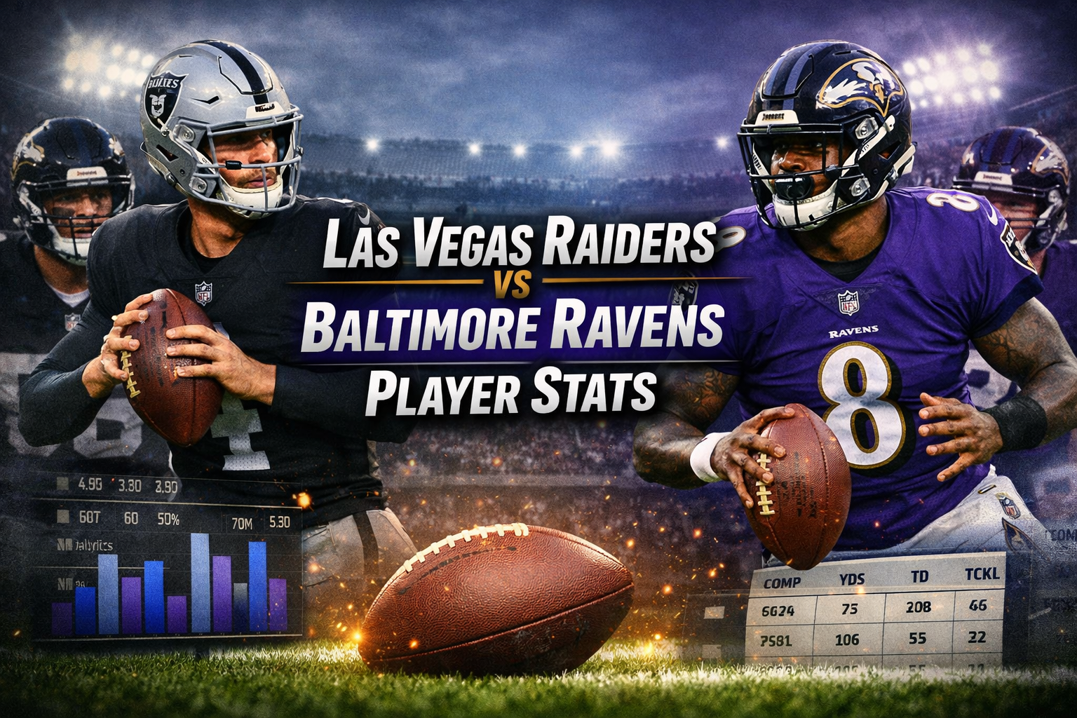 Las Vegas Raiders vs Baltimore Ravens Match Player Stats