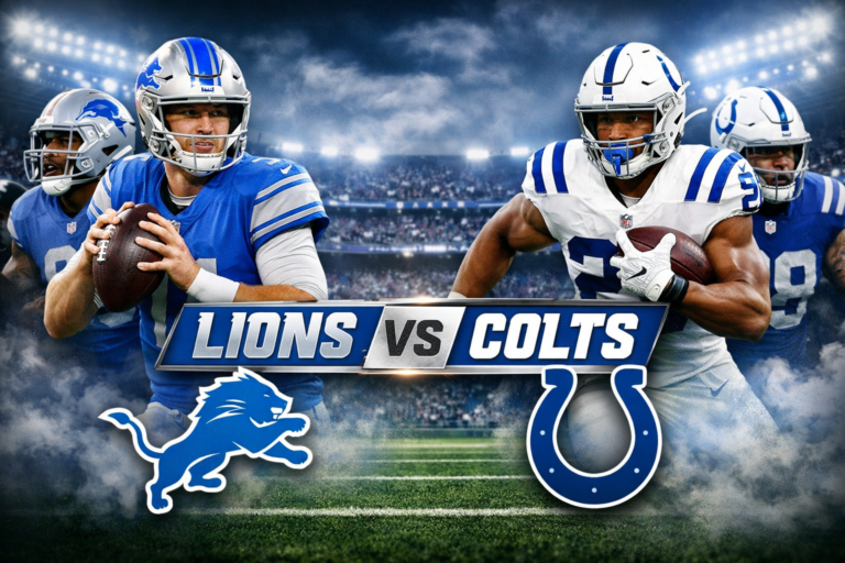 Detroit Lions vs Colts Match Player Stats