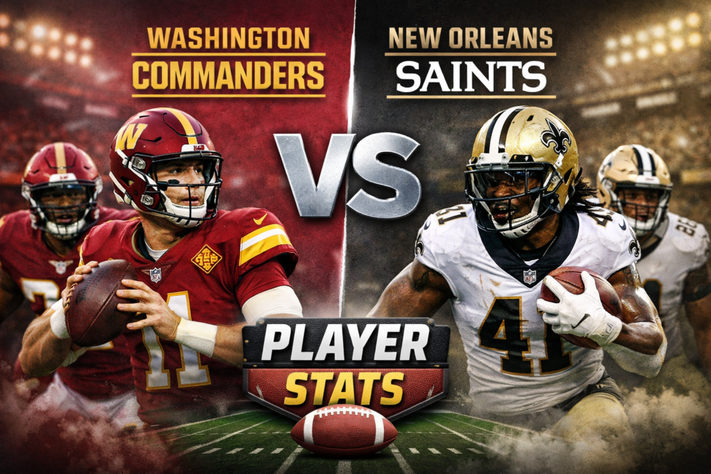 Washington Commanders vs New Orleans Saints Match Player Stats
