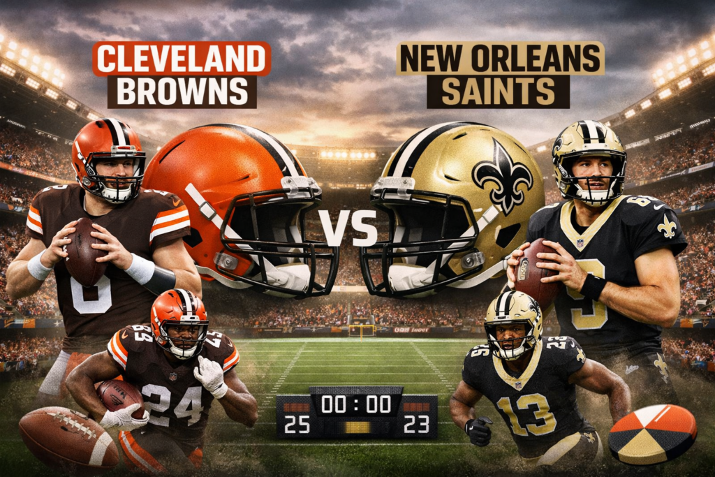 Cleveland Browns vs New Orleans Saints Match Player Stats