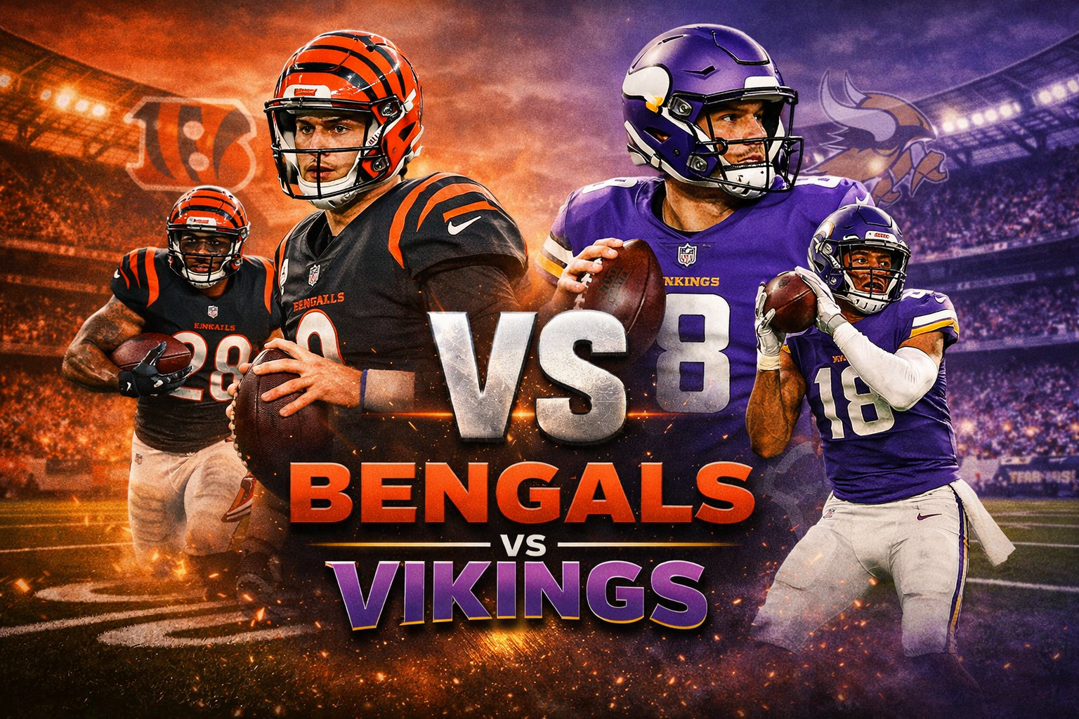 Bengals vs Vikings Match Player Stats 2025