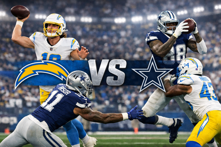 Los Angeles Chargers vs Dallas Cowboys Match Player Stats