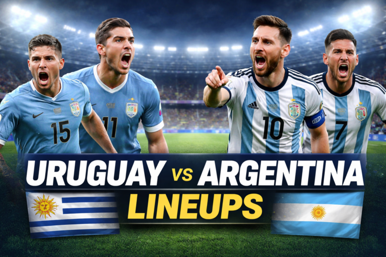Uruguay National Football Team vs Argentina National Football Team Lineups