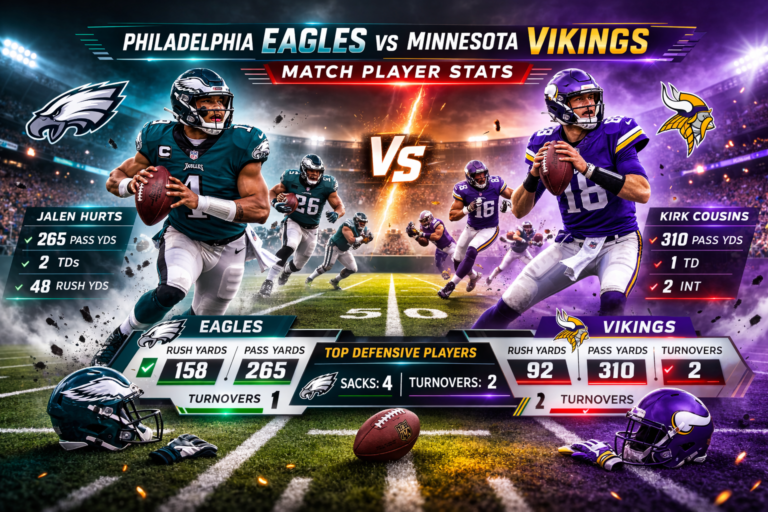 Philadelphia Eagles vs Minnesota Vikings Match Player Stats