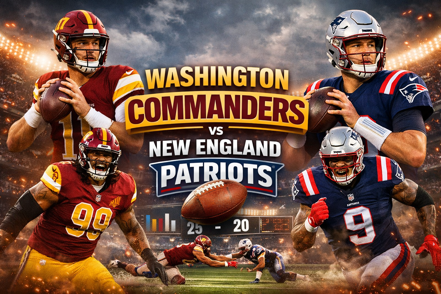Washington Commanders vs New England Patriots Match Player Stats