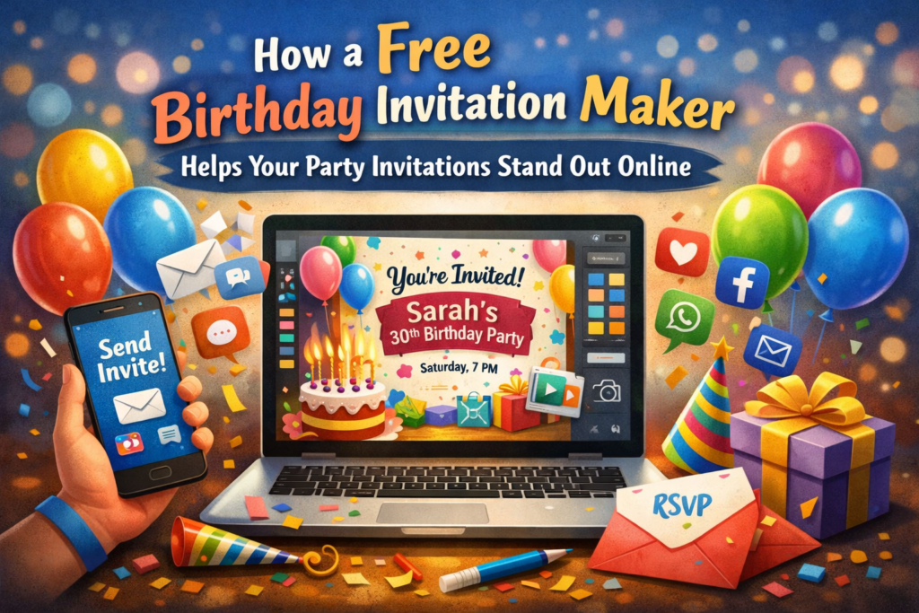 How a Free Birthday Invitation Maker Helps Your Party Invitations Stand Out Online