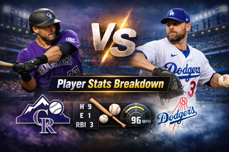 Colorado Rockies vs Dodgers Match Player Stats