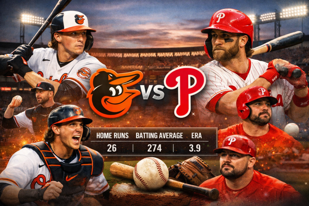 Baltimore Orioles vs Phillies Match Player Stats