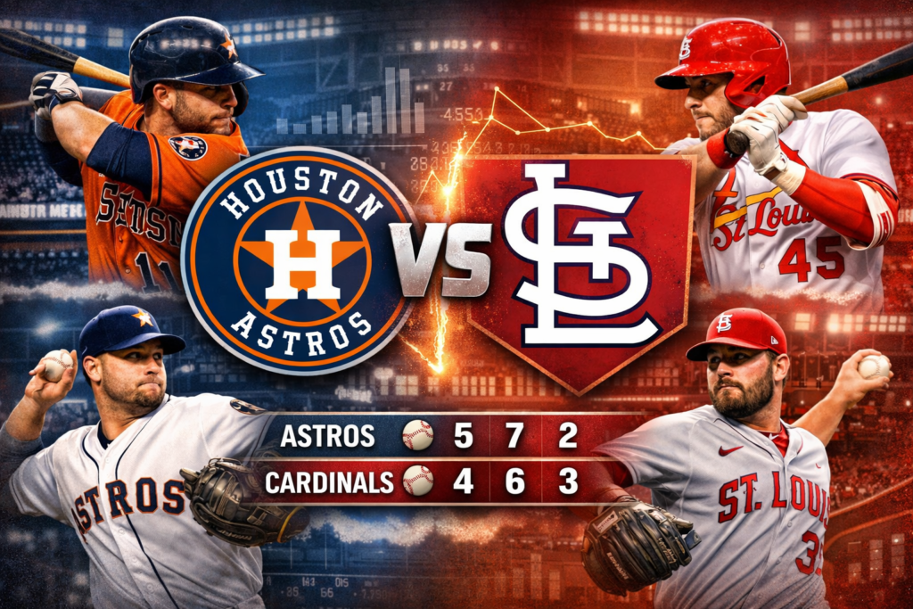 Houston Astros vs St. Louis Cardinals Match Player Stats