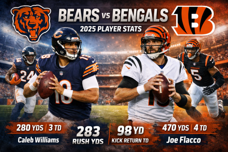 Chicago Bears vs Bengals Match Player Stats (2025 Game Breakdown)